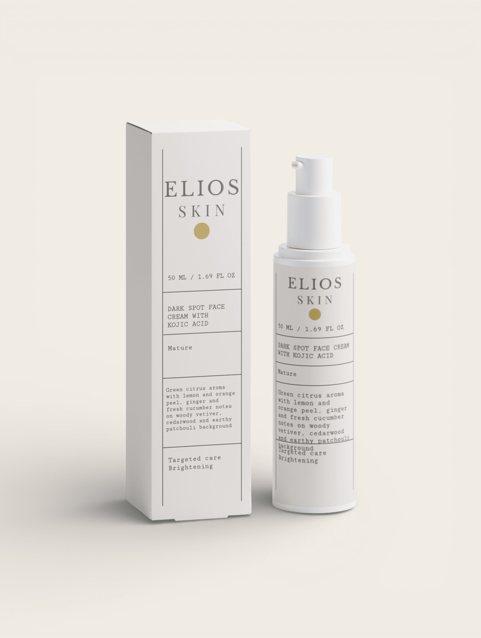 Dark Spot Face Cream with Kojic Acid - Elios Skin