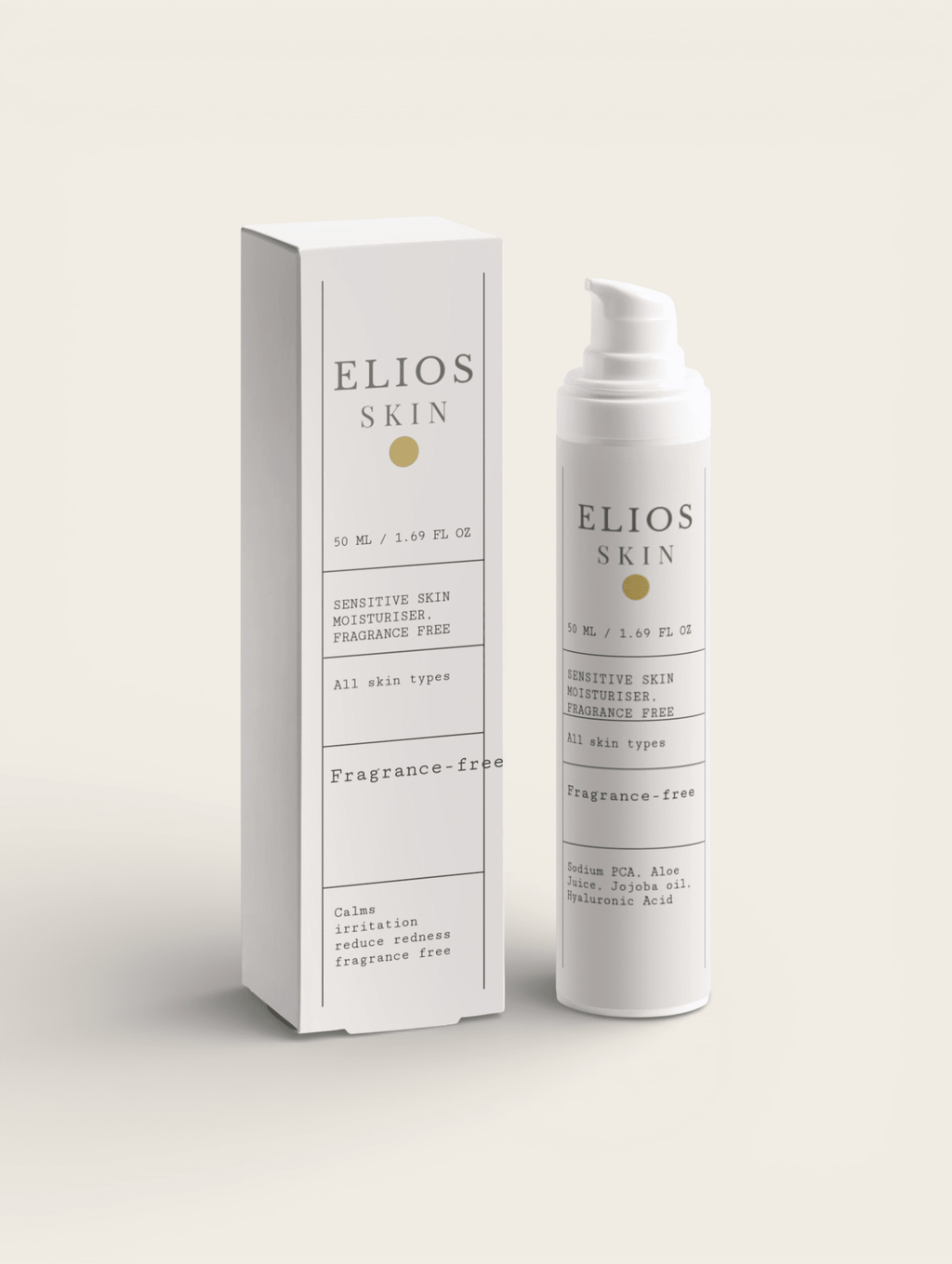 Sensitive Skin Moisturizer - Fragrance Free - Elios Skin